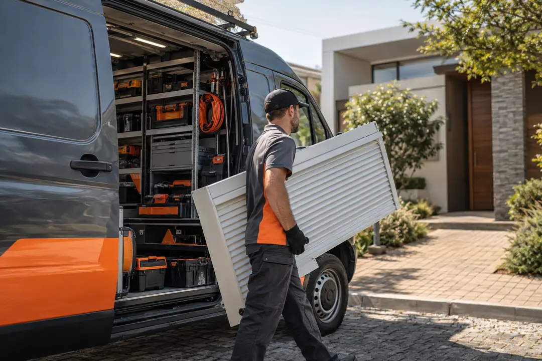 Van de oficina móvel em atendimento residencial